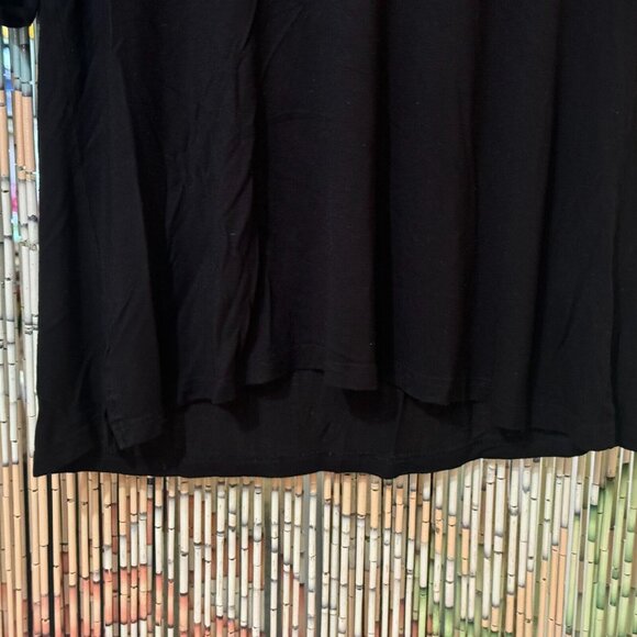 H by Halston Essentials, Short Sleeve Rayon Blend T-Shirt, Black, Medium - Picture 5 of 9